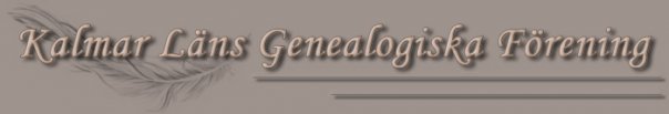 Logga för Kalmar Läns Genealogiska Förening.